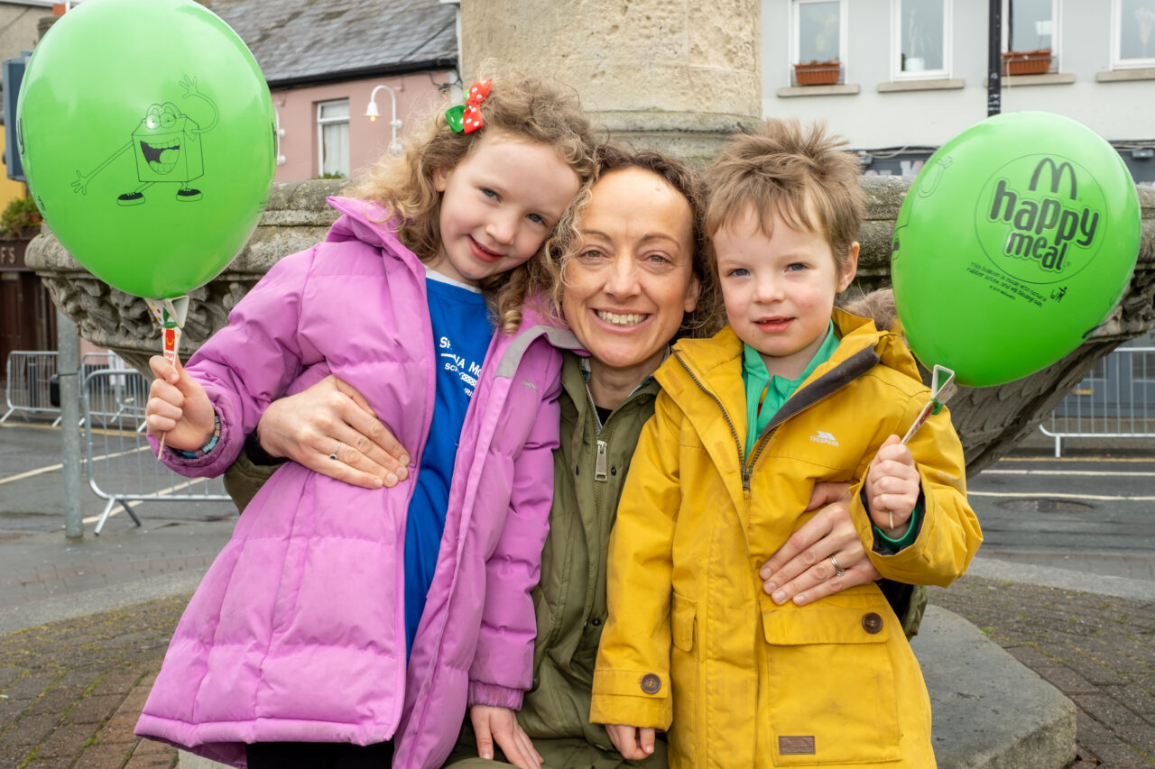 St Patrick\'s Day Parade Bray. Imigen, Lizzie and Finn Hughes