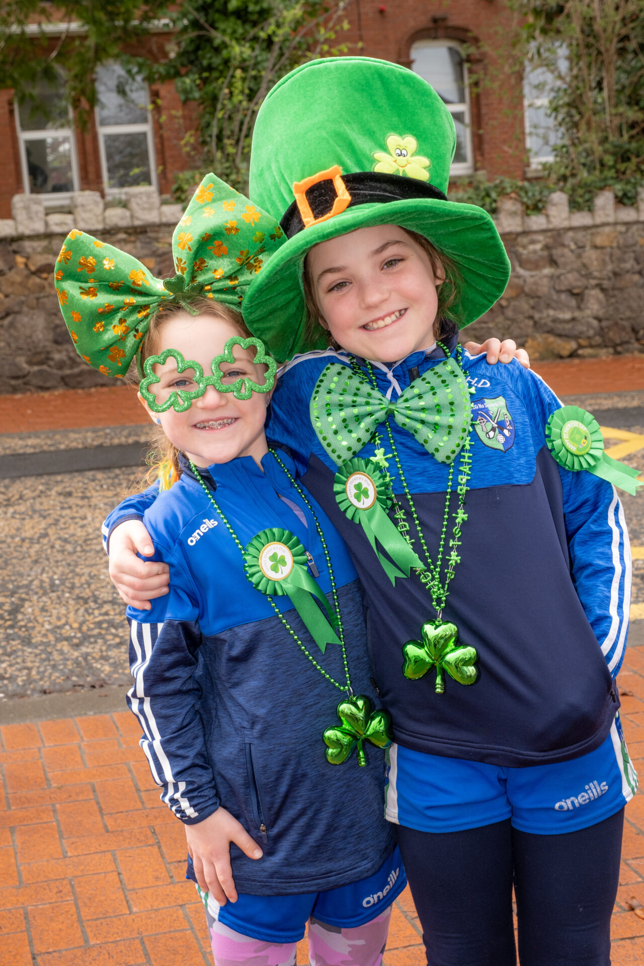 St Patrick\'s Day Parade Bray. Robyn and Holly Doyle