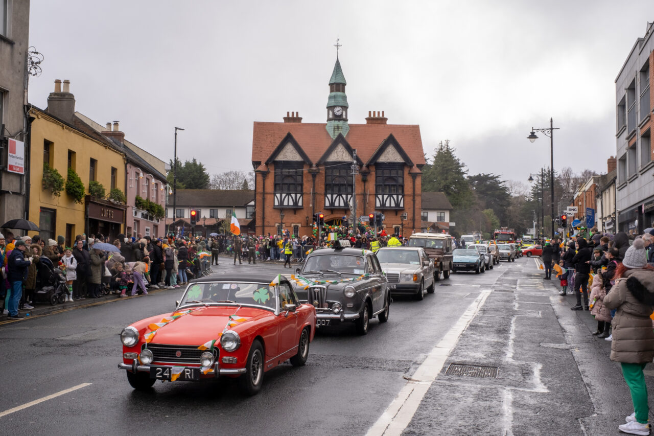 St Patrick\'s Day Parade Bray. Vintage cars start the parade