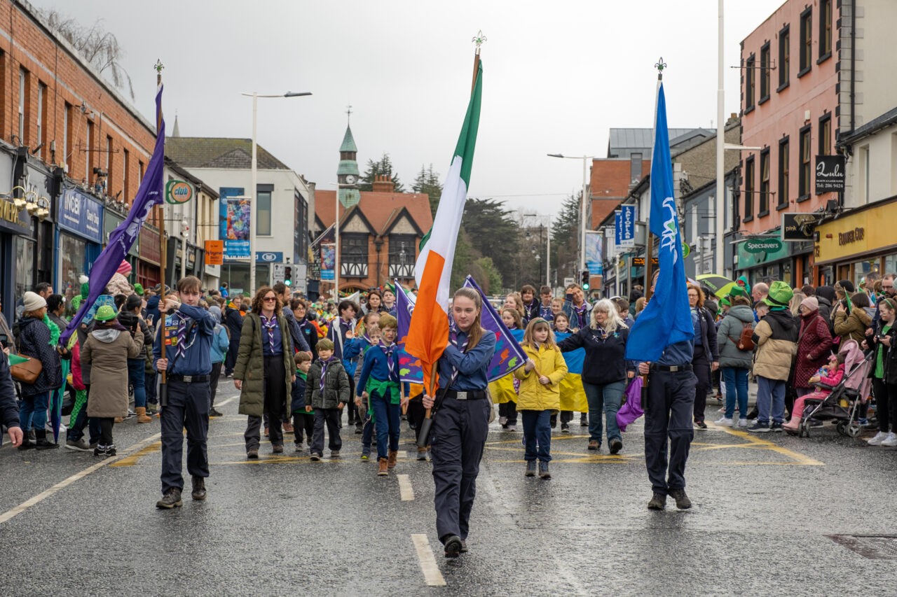 St Patrick\'s Day Parade Bray. The 12th Wicklow Beaver Scouts